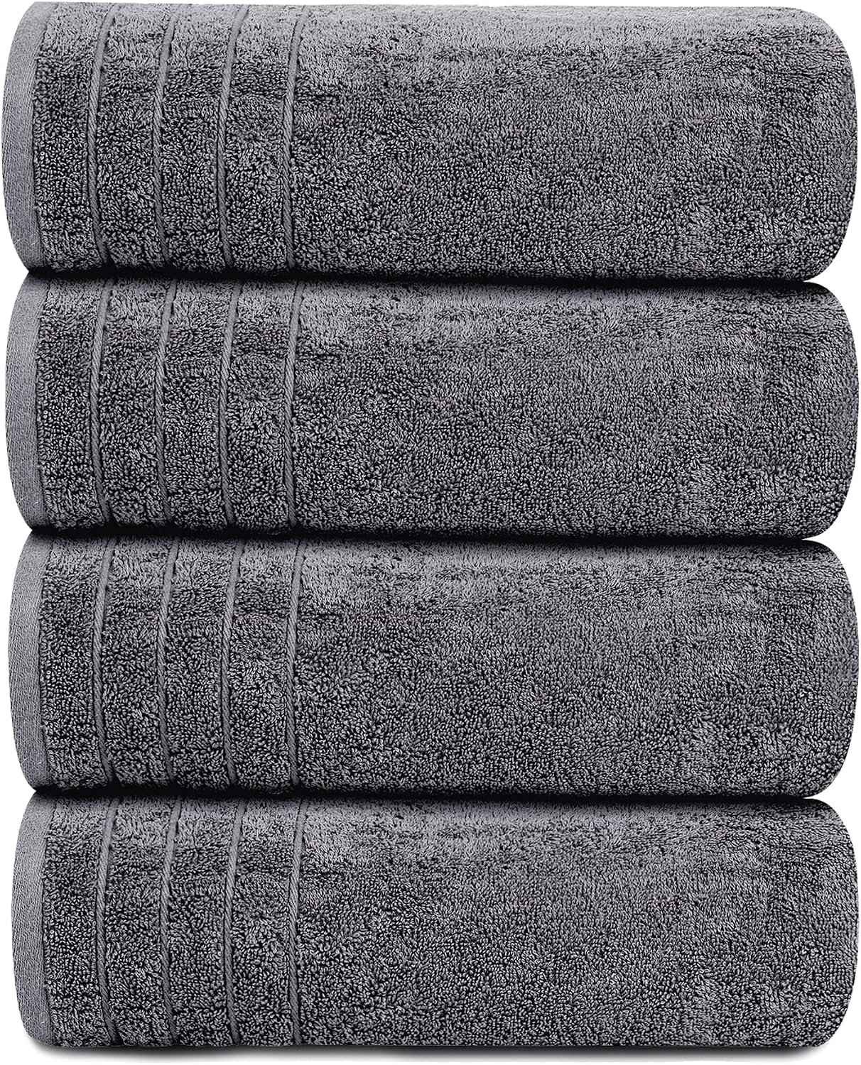 Tens Towels 4 Piece Extra Large Bath Towels 30 x 60 Inches, Dark Grey - Image 6