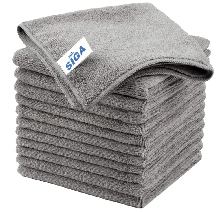 MR.SIGA Microfiber Cleaning Cloths, Streak Free Microfiber Towels, 12 Pack