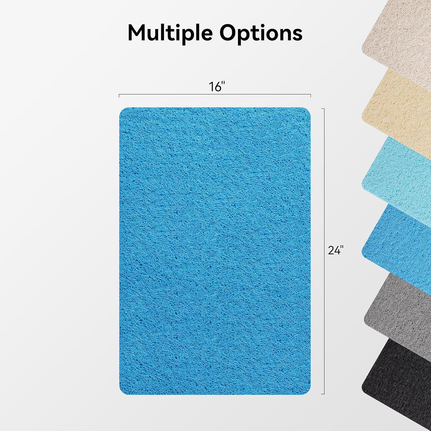 Asvin Soft Textured Bath, Shower, Tub Mat, 24x16 Inch, Phthalate Free, Non Slip Comfort Bathtub Mats with Drain, PVC Loofah Bathroom Mats for Wet Areas, Quick Drying - Image 9