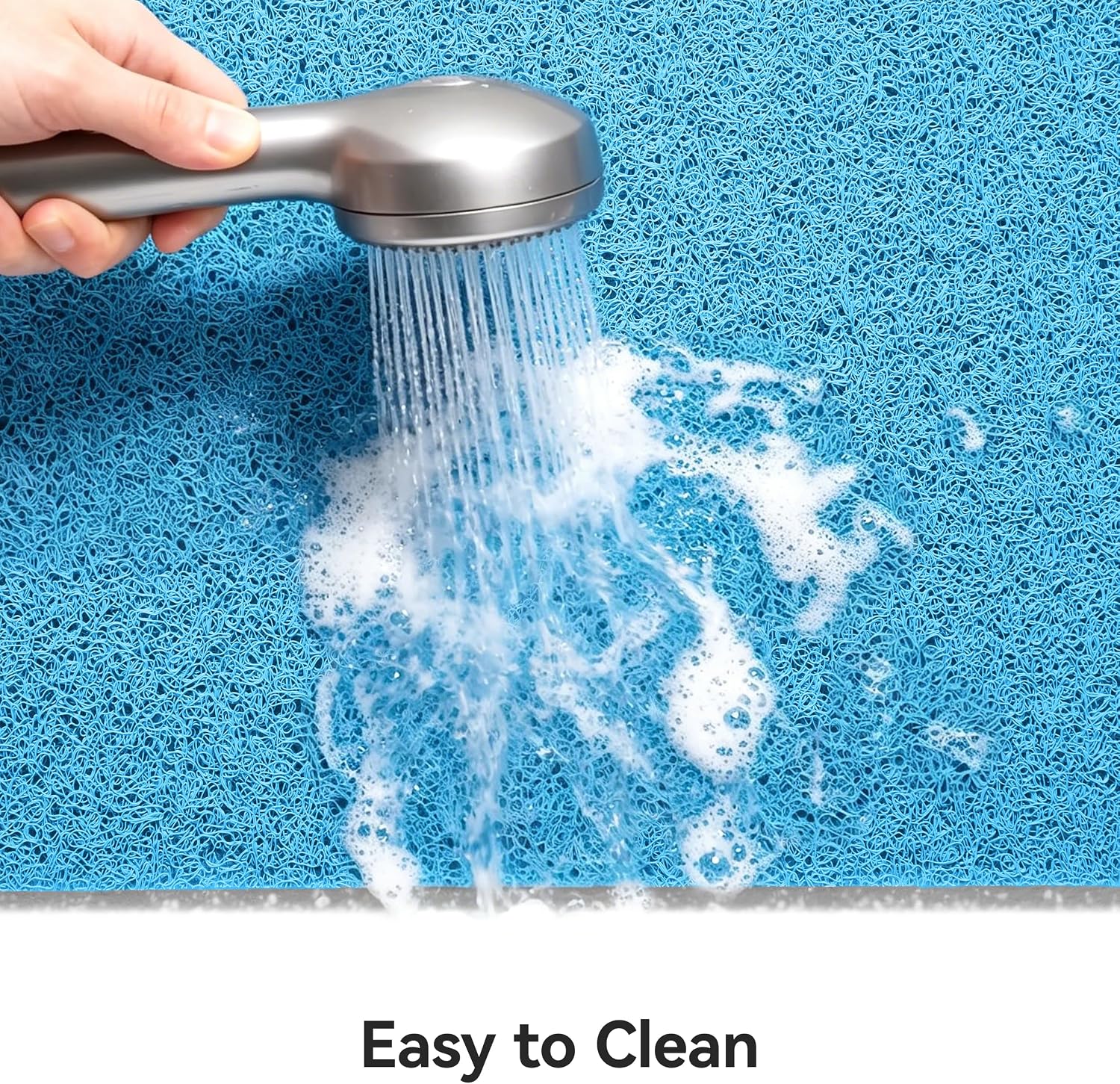 Asvin Soft Textured Bath, Shower, Tub Mat, 24x16 Inch, Phthalate Free, Non Slip Comfort Bathtub Mats with Drain, PVC Loofah Bathroom Mats for Wet Areas, Quick Drying - Image 3