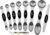 Spring Chef Stainless Steel Magnetic Measuring Spoons Set of 8, Black