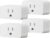 Amazon Basics Smart Plug, Works with Alexa Only, Voice Control, Remote APP Control, Schedule, Compact Design, Versatile, 2.4 GHz Wi-Fi, No Hub Required, 4-Pack, White
