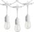 SUNTHIN 50FT White Outdoor String Lights with 16 1W LED Bulbs