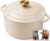 Parmedu 5.5QT Enameled Cast Iron Dutch Oven for Sourdough Bread White