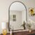 BEAUTYPEAK 26″x38″ Arch Bathroom Wall Mirror, Black