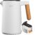 BALTER Electric Kettle with Temperature control, 113 °F – 212 °F, Tea pot, Stainless steel, double wall water kettle, BPA-free, quiet tea kettle, 1.5 L, 2200 W, White