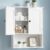 Bathroom Wall Cabinet, White 30″ x 24″ Wall Mounted Medicine Cabinet, Over Toilet Storage Hanging Cabinet Adjustable Shelves Cupboard with Large Space for Laundry Room, Bedroom, Kitchen, Entryway