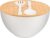 LOVYANXUE Salad Bowl with Lid, 12″ Extra Large Bamboo Fiber Salad Bowl with Servers Set for Kitchen, Nature Bamboo Mixing and Serving Bowl with Lid, Spoon and Fork for Fruits,Salads and Vegetables