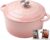 Parmedu 5.5QT Enameled Cast Iron Dutch Oven for Sourdough Bread Pink