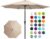 JEAREY 9FT Outdoor Patio Umbrella, Market Umbrella, Beige