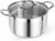 Kirecoo 8 Quart Stainless Steel Induction Stock Pot with Visible Lid