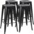 Yaheetech 30 Inch Metal Bar Stools Set of 4, Stackable Barstools, Black