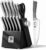 imarku 14-Piece Japanese Gyutou Stainless Steel Knife Set with Block