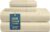 600TC 100% Long-Staple Cotton King Sheets – Smooth Sateen Weave, Ivory