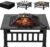 Devoko Outdoor Fire Pit, 32 Inch Firepit Table Metal Outdoor Fireplaces