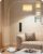 75″ Dimmable Gold Arc Floor Lamp with Marble Base, Adjustable Height, Beige