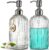 JASAI 2PACK 18 Oz Glass Soap Dispenser with Rust Proof Stainless Steel Pump
