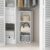 Furinno Reed Closet Organizers and Storage, 3-Tier Closet Organizer, Open Shelf Closet Storage, for Wardrobe, Bedroom, Living Room, White