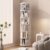 Muwuele 6 Tier Solid Wood Rotating Bookshelf Tower on Wheels, White