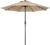 Yaheetech 9FT Solar Patio Umbrella w/Push Button Tilt & Crank, Tan