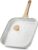 SENSARTE Nonstick Ceramic Grill Pan with Lid, Versatile Square Grilling Pan with Pour Spouts, Durable Grill Skillet for All Stoves(Gas,Electric,Induction) Non Toxic-PTFE,PFAS,PFOA Free, 9.5 Inch