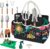 22Pcs Gardening Tools Set for Women Heavy Duty Garden Hand Tool Kit Birthday Gifts for Mom Her Wife Grandma Beginner Gardening Accessories with Tote Bag/Shovel/Repotting Mat/Plant Labels/Gloves-Black