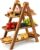 3 Tier Acacia Wood Serving Tray, Tiered Food Display Stand, Detachable Stable Pyramid Tray for Cupcake, Cheese, Fruit, Dessert, Great for Dinner Party & Tabletop Decoration