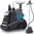 True & Tidy® Heavy-Duty Commercial Industrial Standing Garment Steamer for Clothes, 1800 watts, XL 3L water tank 90+ mins of Steam 3 Steam Settings, Step On/Off Control, Wheels for Easy Movement