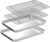 Quarter Sheet Pan with Cooling Rack Set [2 Baking Sheets + 2 Baking Racks], CEKEE Stainless Steel Cookie Sheets for Baking and Wire Rack – Rust & Warp Resistant & Nonstick, Size 12 x 9.8 x 1 Inch