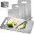 Katori Titanium Cutting Board – Upgraded 100% Pure Titanium Cutting Boards for Kitchen Non Toxic, Double Sided Food Grade Hygiene Non Moldy Dishwasher Safe Meat Fruit Metal Board (1PC 9×13.5 Inch)