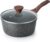 SENSARTE Nonstick Saucepan with Lid, 1.5 Quarts Small Pot with Swiss Granite Coating, Stay-cool Handle, Multipurpose Handy Sauce Pot Small Kitchen Cooking Pot, Induction Comptable, PFOA Free