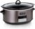 Crock-Pot Large 8-Quart Programmable Slow Cooker with Auto Warm Setting Black Stainless Steel