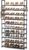 VTRIN 10 Tier Shoe Rack Tall Large Capacity Wide Shoe Organizer with Two Hooks Sturdy Metal Shoe Shelf for Entryway, Closet, Bedroom