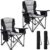 Colegence Oversized Heavy Duty Camping Chairs, 2 Pack, 450 lb, Black