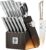 imarku Japanese High Carbon Stainless Steel Knife Set with Block, Precision-Forged Gyutou Kitchen Knives with Built-in Sharpener, Ultra-Sharp 10–15° Edge, Ergonomic Non-Slip Handle, Dishwasher Safe