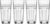 Reed & Barton Tempo Glassware Collection, Hiball Glasses, 14 Oz, Set of 4