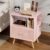 Aenuert Night Stand, Pink Kids Nightstand with Drawer, Nursery Side Table with Open Storage, 2-Tier Modern End Table, Bedside Table for Small Space, Living Room, Bedroom