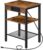 HOOBRO Side Table with Charging Station and USB Port, Small End Table for Small Space, 3-Tier Nightstand with Adjustable Shelf, for Living Room, Bedroom, Rustic Brown BF112BZ01