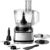 Food Processor, 4 Programs & Pulse,1000W Max Power,12 Cups Total Volume for Slicing, Mincing, Dicing, Shredding, Puree, Dough and Vegetable Chopper Clean Bowl Scraper, Stainless Steel