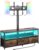 VEVOR 52″ TV Stand with Mount for up to 75 in TVs, Entertainment Center with Power Outlet & LED Lights, Height Adjustable TV Console with Mount with 3 Drawers for Bedroom, Living Room, Brown