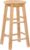 Linon Natural Barstool with Round Seat, 24-Inch