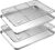 Small Baking Sheet with Cooling Rack Set [2 Baking Pans + 2 Wire Racks], CEKEE Stainless Steel Cookie Sheets for Baking, Heavy Duty & Dishwasher Safe Baking Sheets for Oven, Size 9 x 7 x 1 Inch