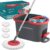 SONGMICS Spin Mop and Bucket Set with Pedal Wringer, 3 Microfiber Pads
