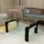 Rectangle Glass Coffee Table for Living Room, Clear Coffee Table Modern Side Center Tables Furniture,Black