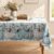 Horaldaily Fall Tablecloth 60×84 Inch Rectangular, Thanksgiving Autumn Harvest Blue Pumpkin Buffalo Plaid Table Cover for Party Picnic Dinner Decor