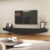 ECACAD 78.7″ Modern TV Stand for TVs up to 80″, Two-Tone Entertainment Center Media Console TV Table with 2 Drawers in Stylish Ship Shape, Black and Brown