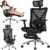 GABRYLLY Ergonomic Office Chair with Footrest, 135° Reclining Desk Chair with Adjustable Lumbar Support,3D Armrest,Headrest & Large Steel Base, 300LBS Heavy Duty Mesh Chair