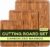 ROYAL CRAFT WOOD Wooden Cutting Boards for Kitchen Meal Prep & Serving – Bamboo Non Toxic Cutting Board Set with Deep Juice Groove Side Handles – Charcuterie & Chopping Butcher Block for Meat (3 Pcs)
