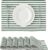 Leetaltree Striped Faux Leather Placemats Set of 6, Green