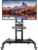 Perlegear Rolling TV Stand for 32-84 Inch TV, Mobile TV Cart up to 100lbs, Adjustable Height Outdoor TV Cart with Heavy-Duty Base, VESA 600x400mm, Portable TV Stand on Wheels for Livingroom PGTVMC05-1